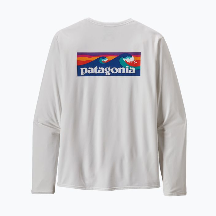 Vyriški marškinėliai Patagonia Cap Cool Daily Graphic Shirt-Waters LS boardshort logo/white trekking longsleeve 9