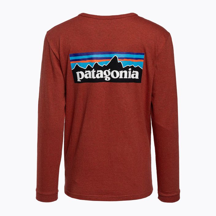 Moteriški trekingo marškinėliai Patagonia P-6 Logo Responsibili-Tee LS burl red 2