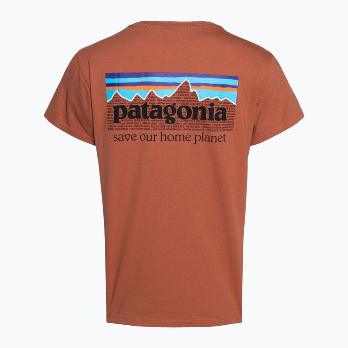 Moteriški trekingo marškinėliai Patagonia P-6 Mission Organic burl red 4
