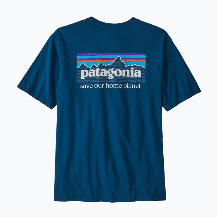 Vyriški Patagonia P-6 Mission Organic lagom blue trekking marškinėliai 6