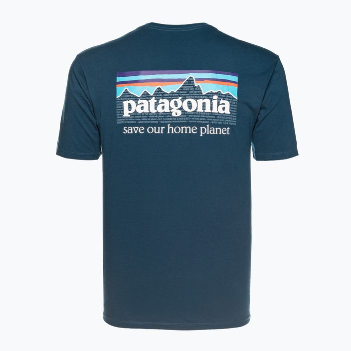 Vyriški Patagonia P-6 Mission Organic lagom blue trekking marškinėliai 2