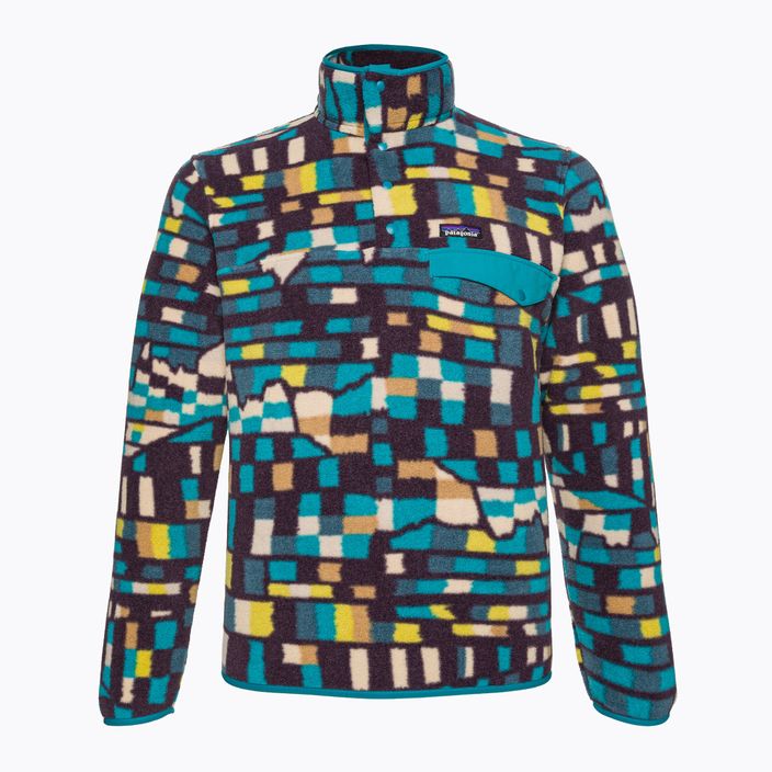 Patagonia vyriškas vilnonis džemperis LW Synch Snap-T P/O fitz roy patchwork/belay blue 3