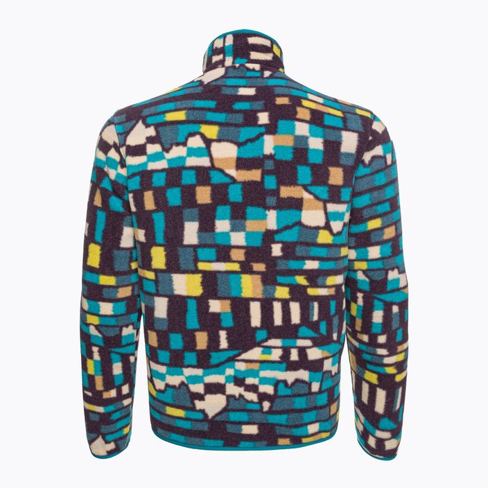 Patagonia vyriškas vilnonis džemperis LW Synch Snap-T P/O fitz roy patchwork/belay blue 4