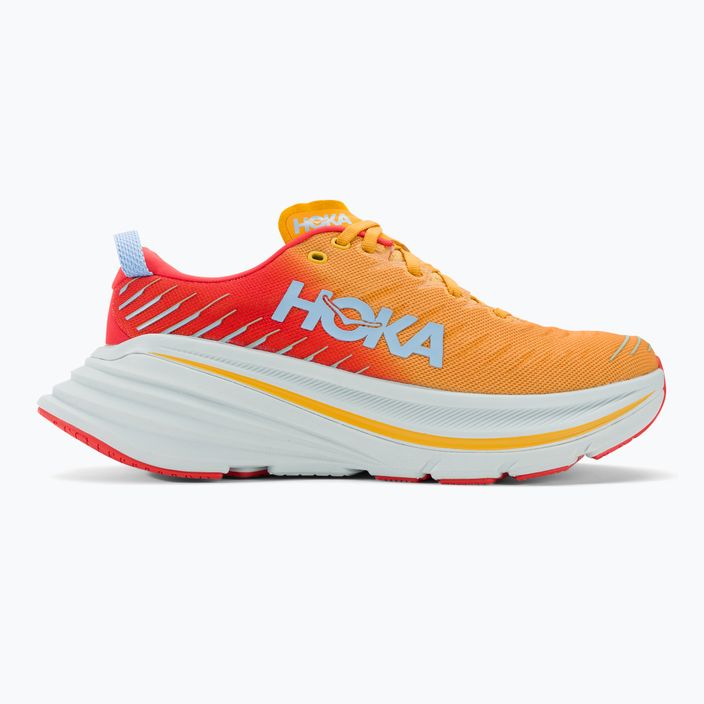 HOKA Bondi X fiesta/amber yellow vyriški bėgimo bateliai 2