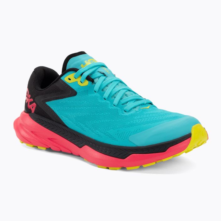 Moteriški bėgimo bateliai HOKA Zinal scuba blue/diva pink