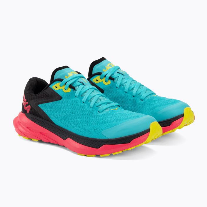 Moteriški bėgimo bateliai HOKA Zinal scuba blue/diva pink 4
