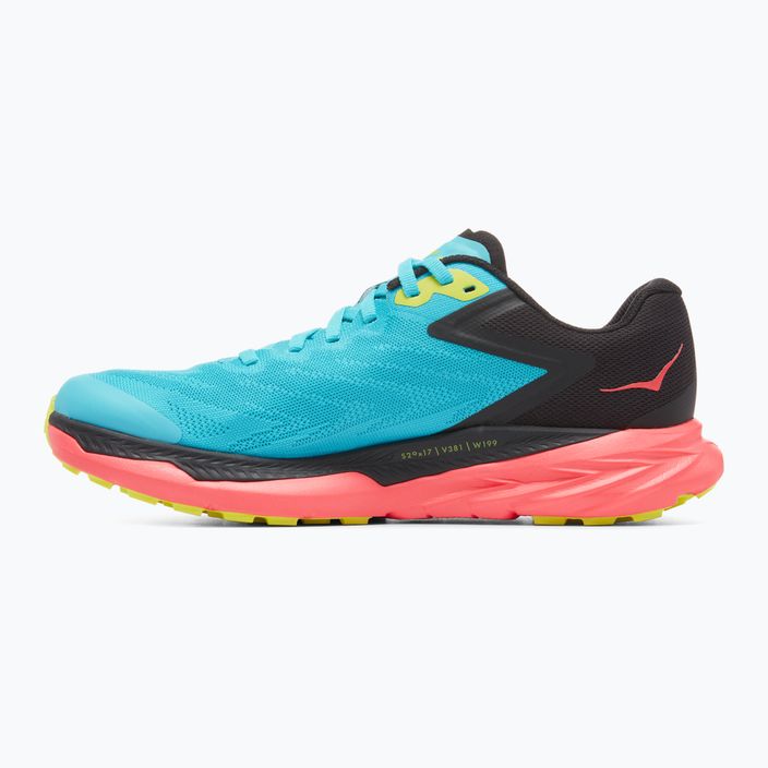Moteriški bėgimo bateliai HOKA Zinal scuba blue/diva pink 8