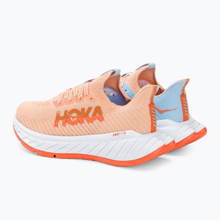 Moteriški bėgimo batai HOKA Carbon X 3 peach parfait/summer song 4
