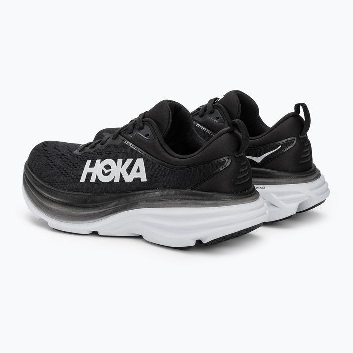 Moteriški bėgimo bateliai HOKA Bondi 8 black/white 3