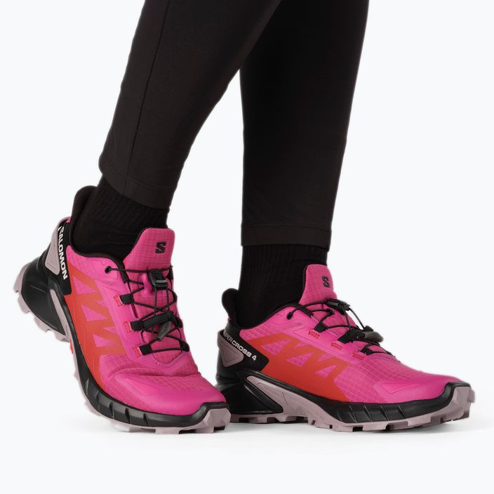 Moteriški bėgimo bateliai Salomon Supercross 4 pink L41737600 10