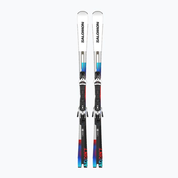 Salomon Addikt + Z12 GW kalnų slidės baltos/juodos/pastelinės neoninės mėlynos spalvos 6