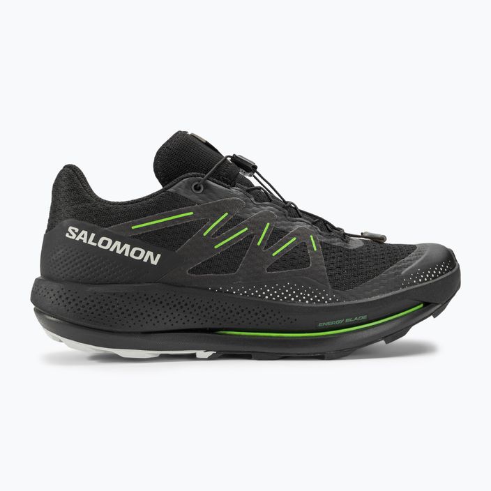 Vyriški Salomon Pulsar Trail bėgimo bateliai black/black/green gecko 2