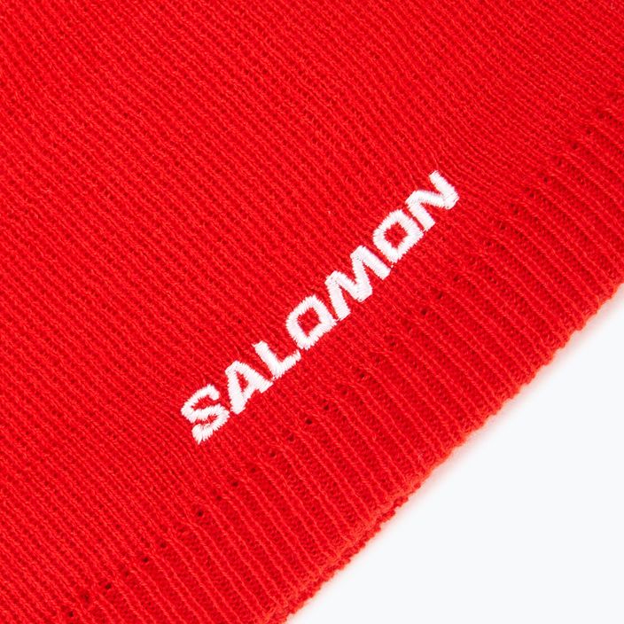 Žieminė kepurė Salomon Beanie fiery red 3