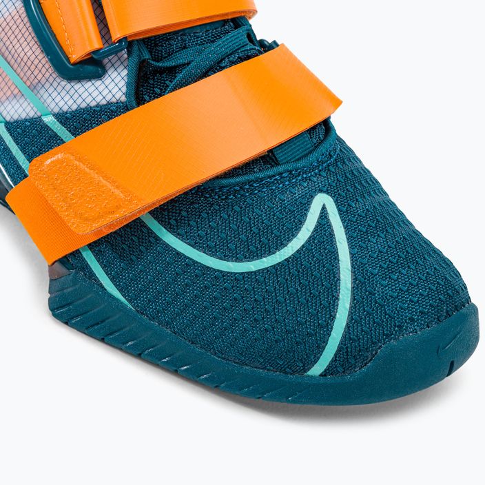 Nike Romaleos 4 mėlyni/oranžiniai sunkiosios atletikos bateliai 7