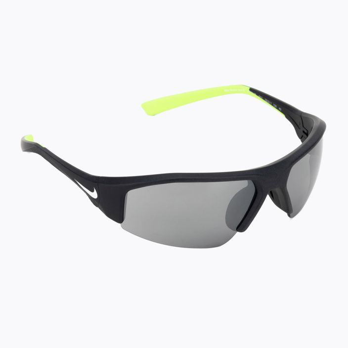 "Nike Skylon Ace 22" juodi/balti/pilki su sidabriniu blykčiojančiu lęšiu akiniai nuo saulės