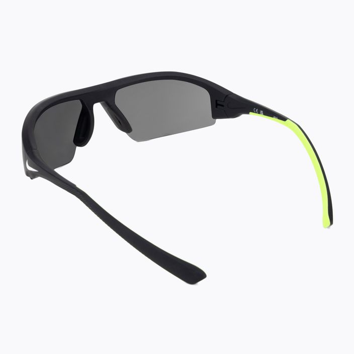 "Nike Skylon Ace 22" juodi/balti/pilki su sidabriniu blykčiojančiu lęšiu akiniai nuo saulės 2