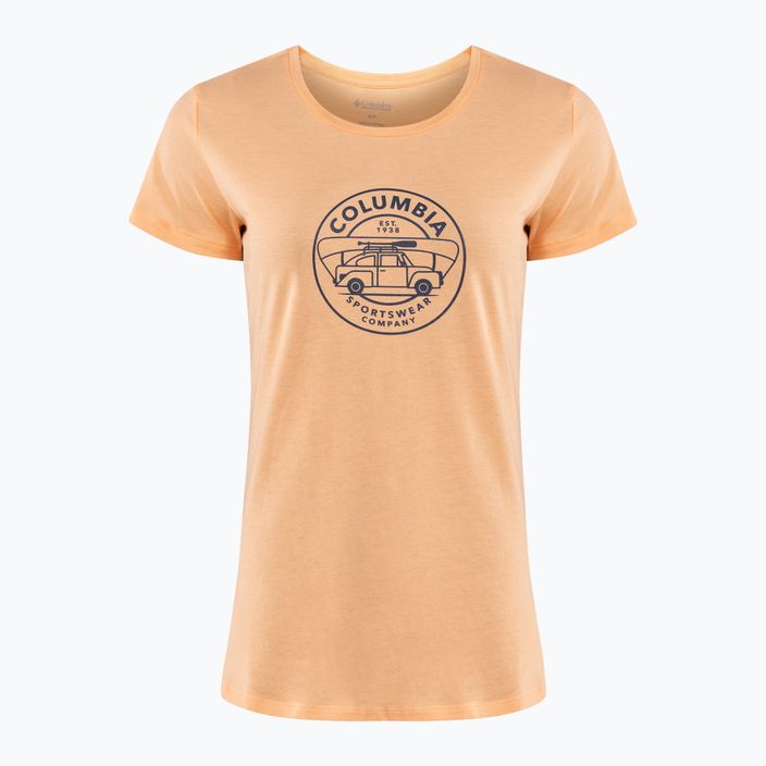Moteriški trekingo marškinėliai Columbia Daisy Days Graphic orange 1934592829 6