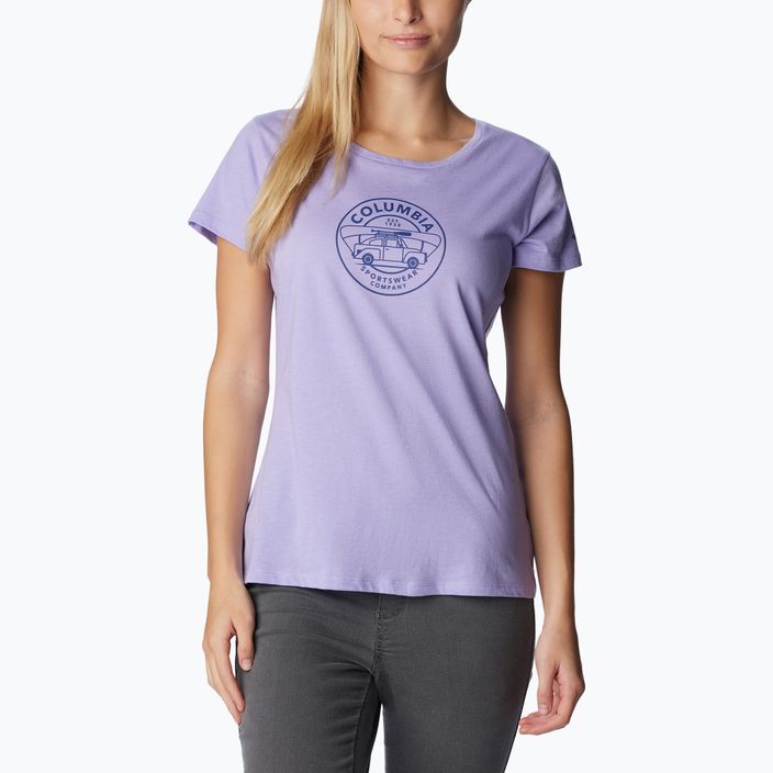 Moteriški trekingo marškinėliai Columbia Daisy Days Graphic purple 1934592535 4
