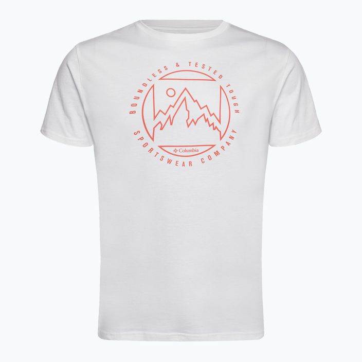 Columbia Rapid Ridge Graphic vyriški trekingo marškinėliai balti 1888813111