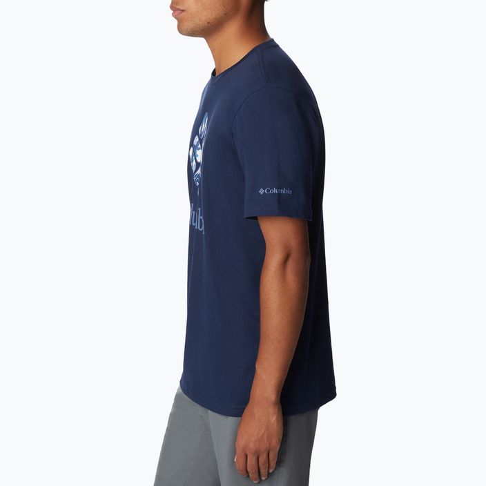 Columbia Rapid Ridge Graphic vyriški trekingo marškinėliai tamsiai mėlyni 1888813470 4