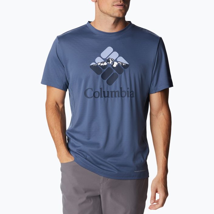 Columbia Zero Ice Cirro-Cool Graphic vyriški trekingo marškinėliai blue 1990463
