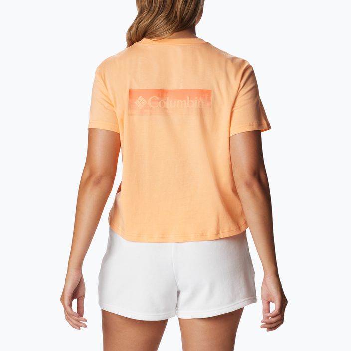 Columbia moteriški marškinėliai North Cascades Cropped orange trekking shirt 1930051826 2