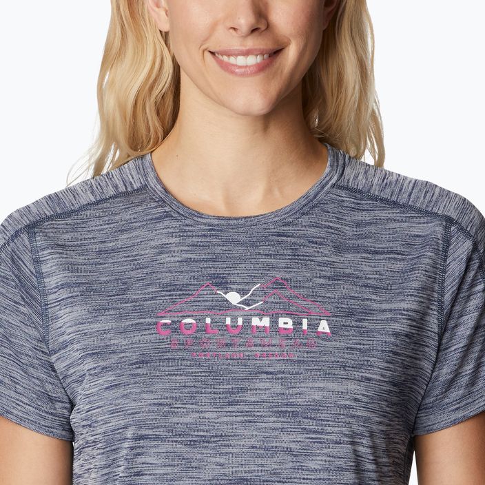 Columbia moteriški trekingo marškinėliai Zero Rules Graphic Crew pilkos spalvos 1991583467 3