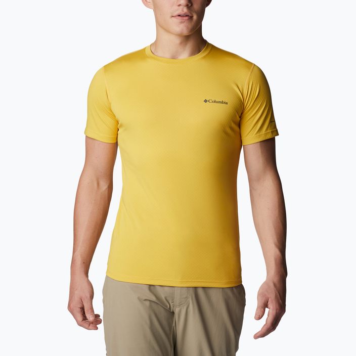 Columbia Zero Rules vyriški trekingo marškinėliai geltoni 1533313742