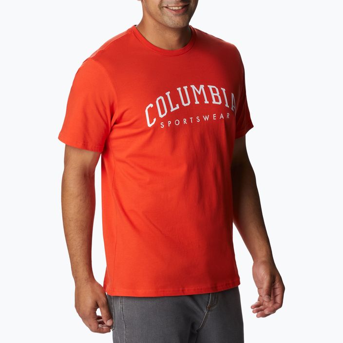 Columbia Rockaway River Graphic vyriški trekingo marškinėliai raudoni 2022181 4