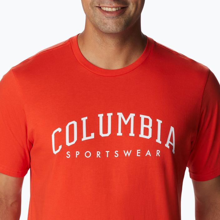 Columbia Rockaway River Graphic vyriški trekingo marškinėliai raudoni 2022181 5