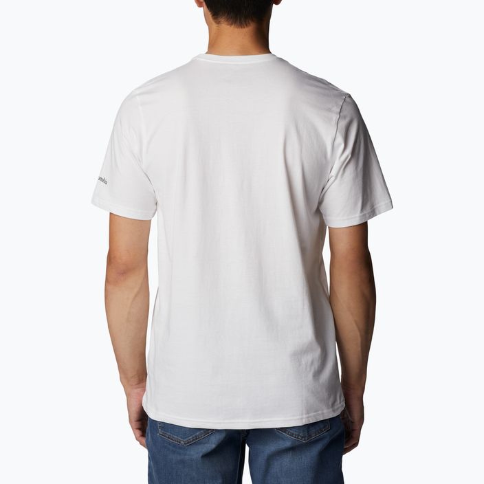 Columbia Rockaway River Graphic vyriški trekingo marškinėliai balti 2022181 2