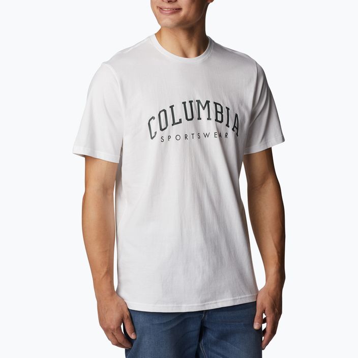Columbia Rockaway River Graphic vyriški trekingo marškinėliai balti 2022181 3