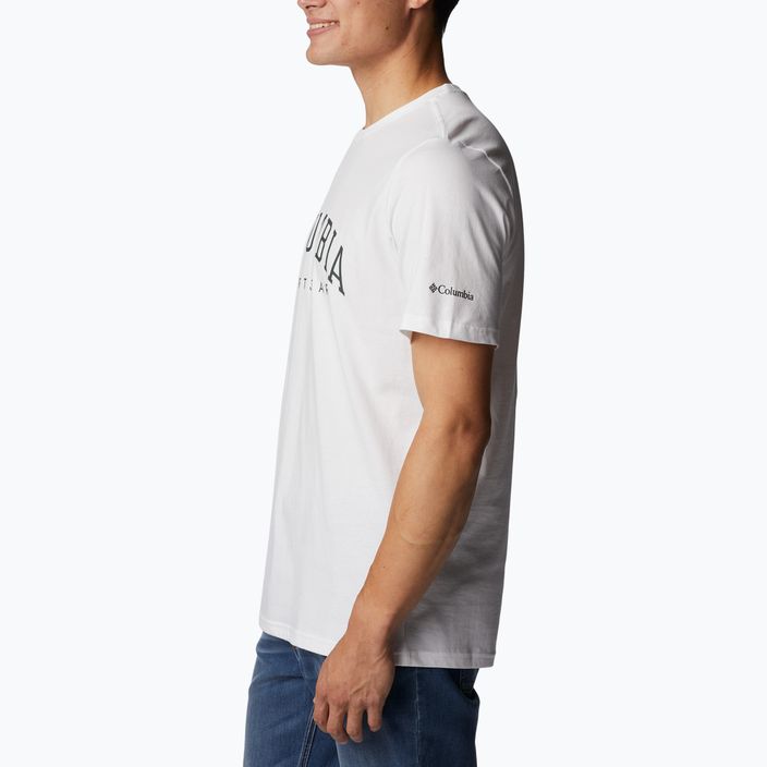 Columbia Rockaway River Graphic vyriški trekingo marškinėliai balti 2022181 4