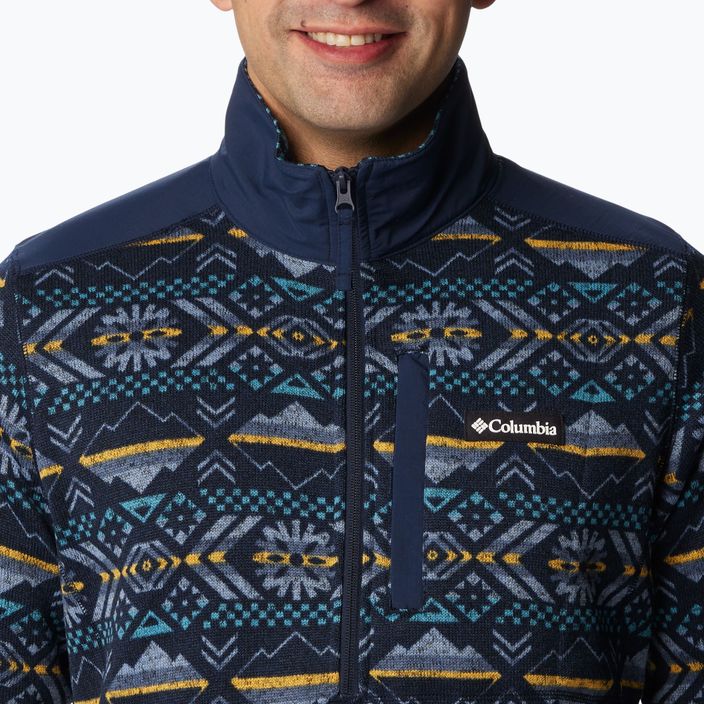 Vyriškas žygio džemperis Columbia Sweater Weather II Printed collegiate navy checkered peaks print 4