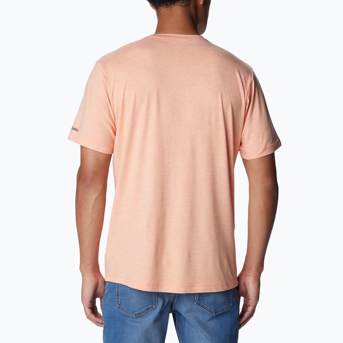 Vyriški žygių marškinėliai Columbia Kwick Hike Graphic SS apricot fizz/csc box treeline 3
