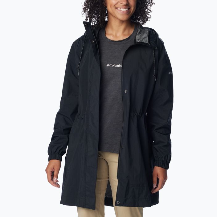 Moteriškas paltas nuo lietaus Columbia Splash Side black crinkle 2