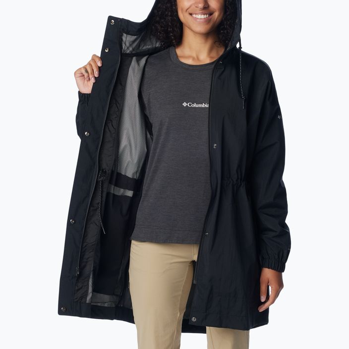 Moteriškas paltas nuo lietaus Columbia Splash Side black crinkle 5
