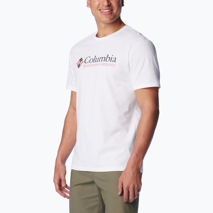 Vyriški marškinėliai Columbia CSC Basic Logo white/csc retro logo 2