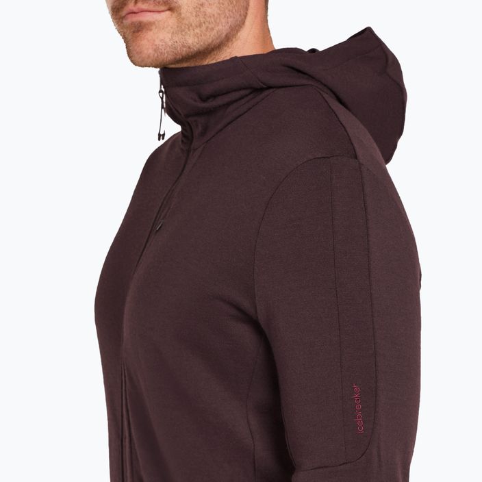 Vyriškas žygio džemperis icebreaker Merino 260 Quantum IV Zip Hoodie bittersweet 8