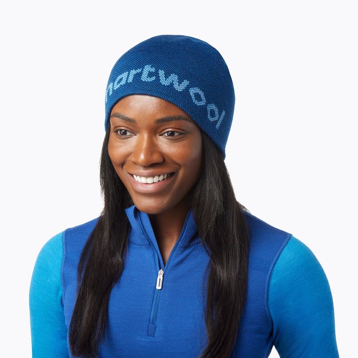 Smartwool Lid Logo žieminė kepurė mėlyna SW011441J96 8