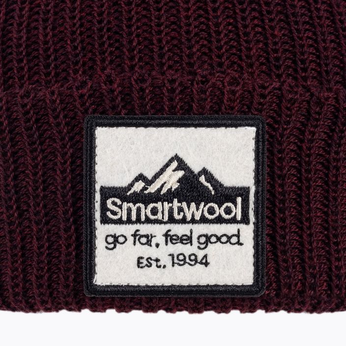 Smartwool Patch bordo spalvos žieminė kepurė SW011493K40 4