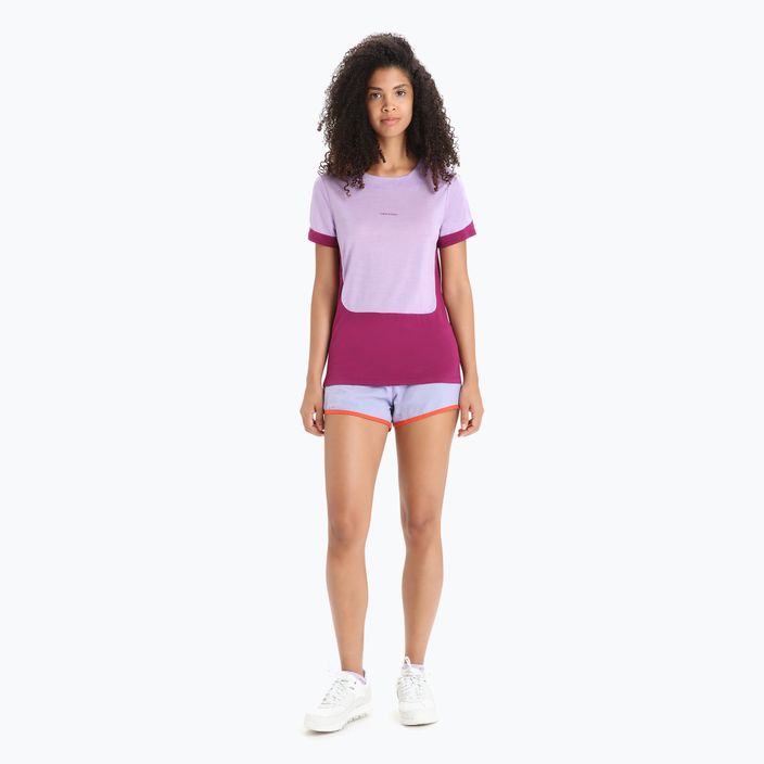 Icebreaker moteriški trekingo marškinėliai Zoneknit purple gaze 2