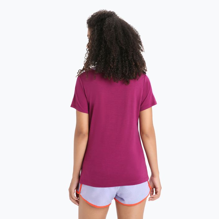 Icebreaker moteriški trekingo marškinėliai Zoneknit purple gaze 3