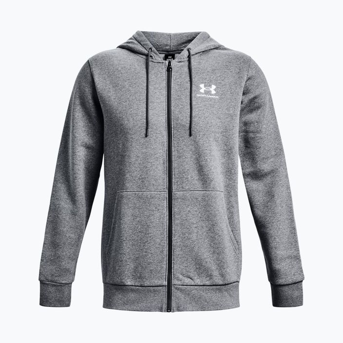 Vyriški Under Armour Essential Fleece Full Zip Hood Training Sweatshirt Grey 1373881
