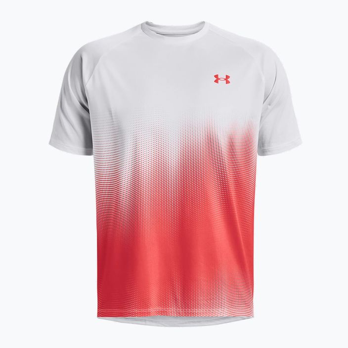 Under Armour Tech Fade vyriški treniruočių marškinėliai raudona ir balta 1377053