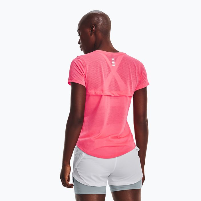 Under Armour Streaker moteriški bėgimo marškinėliai rožinės spalvos 1361371-683 2