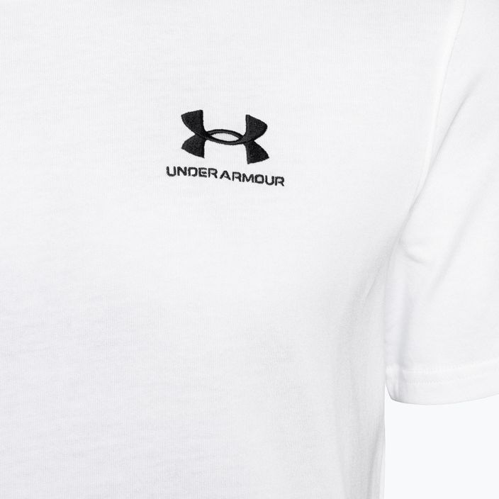 Vyriški "Under Armour" marškinėliai su logotipu "Logo Emb Heavyweight" baltos/juodos spalvos 6