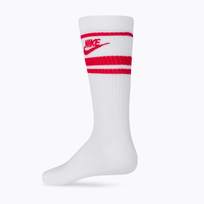 Nike Sportswear Everyday Essential treniruočių kojinės baltos ir raudonos spalvos DX5089-102 3