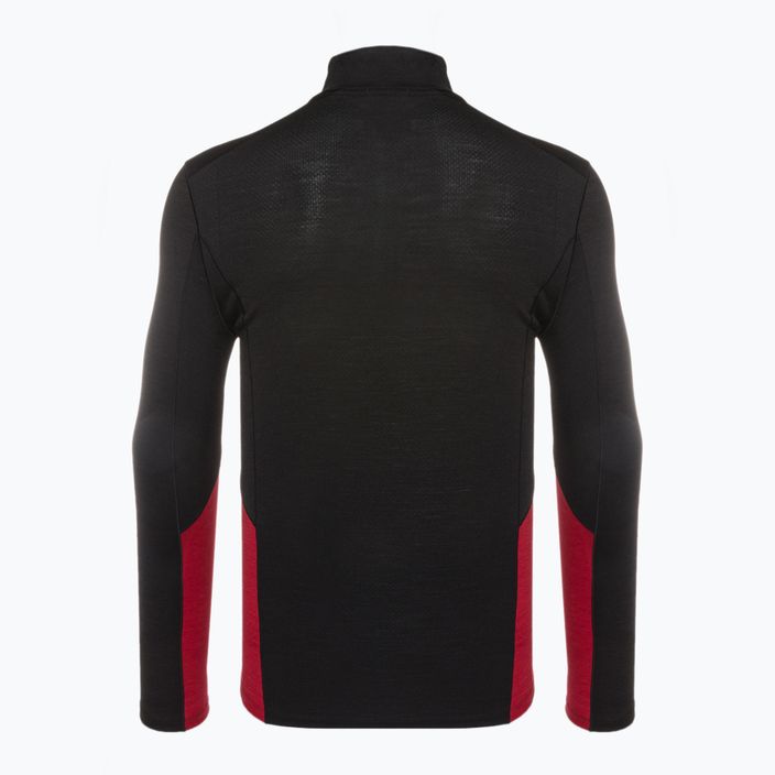 Vyriški Smartwool Merino Sport 1/4 Zip termo marškinėliai juodi SW011538K88 2