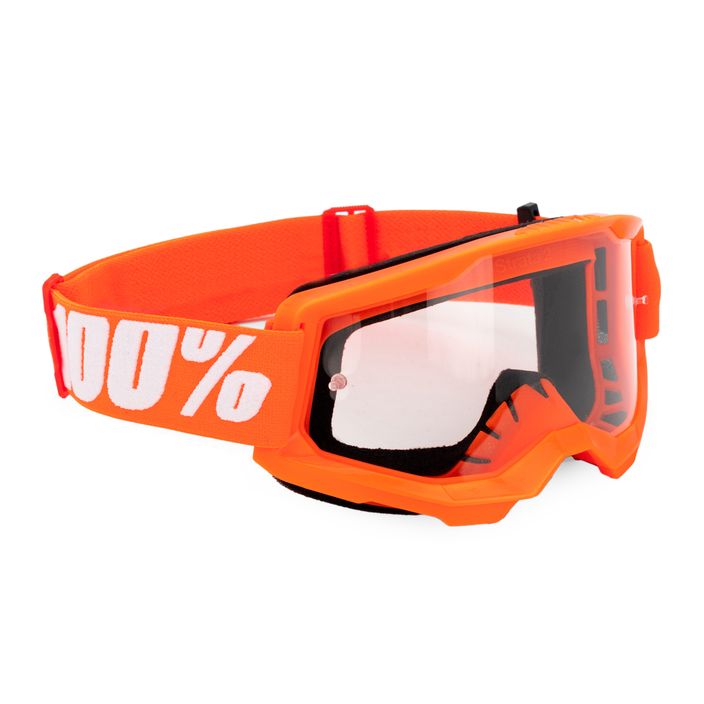 Vyriški dviračių akiniai 100% Strata 2 oranžiniai/skaidrūs 6